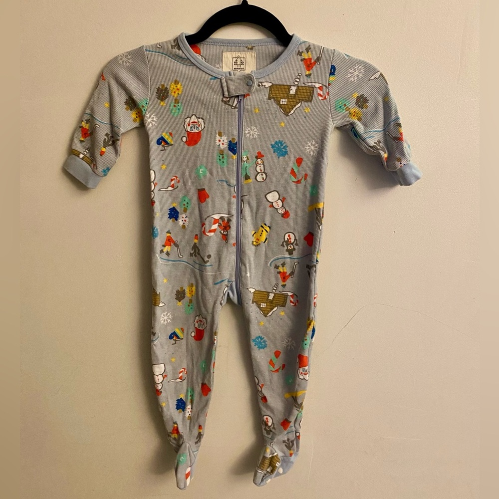 Arborist Holiday Print Toddler Onesie Pajamas